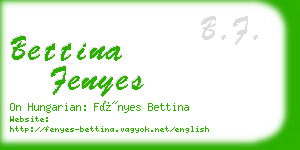 bettina fenyes business card